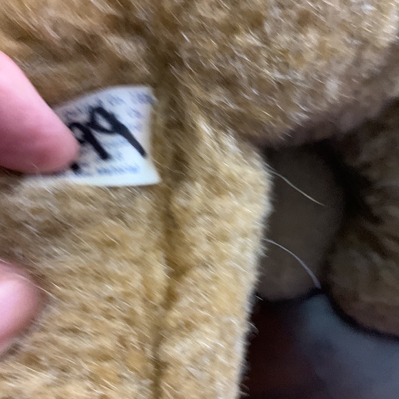 Pillow Pets Vintage 1976 16” Christmas Teddy bear with original bow Dakin Plush - Picture 5 of 10